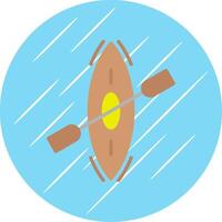 Kayak Flat Circle Icon Design vector