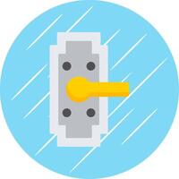 Door Handle Flat Circle Icon Design vector