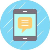 Chatting Flat Circle Icon Design vector