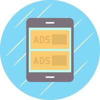 Ads Campaign Flat Circle Icon Design vector