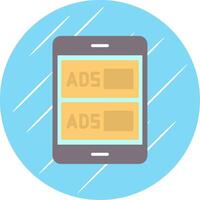 Ads Campaign Flat Circle Icon Design vector