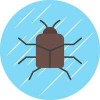 Stag Beetle Flat Circle Icon Design vector