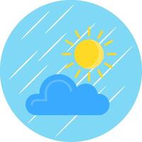 Sun Flat Circle Icon Design vector