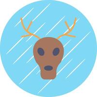 Stag Flat Circle Icon Design vector