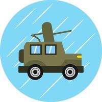 Jeep Flat Circle Icon Design vector