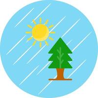 Sun Flat Circle Icon Design vector