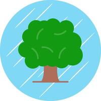 Tree Flat Circle Icon Design vector