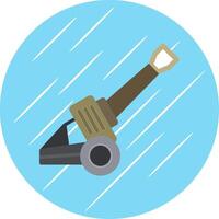 Artillery Flat Circle Icon Design vector