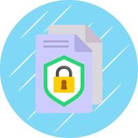 Privacy Policy Flat Circle Icon Design vector