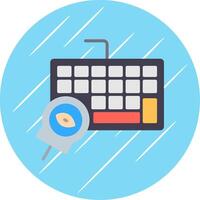 Keyloger Flat Circle Icon Design vector