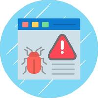 Virus Warning Flat Circle Icon Design vector