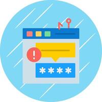 Spoofing Flat Circle Icon Design vector