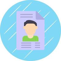 User Profile Flat Circle Icon Design vector