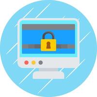 Ransomware Flat Circle Icon Design vector