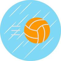 Volley Ball Flat Circle Icon Design vector