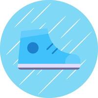 Support Shoes Flat Circle Icon Design vector