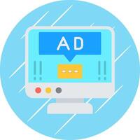 Ad Pop Up Flat Circle Icon Design vector