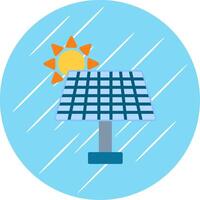 Solar Energy Flat Circle Icon Design vector