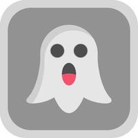 Ghost Flat round corner Icon Design vector