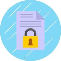 Confidentiality Flat Circle Icon Design vector