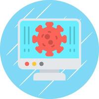 Virus Flat Circle Icon Design vector