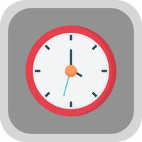 Clock Flat round corner Icon Design vector