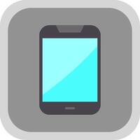 Mobile Phone Flat round corner Icon Design vector