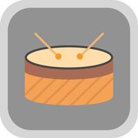 Drums Flat round corner Icon Design vector