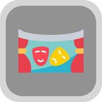 Theatre Flat round corner Icon Design vector