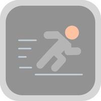 Jogging Flat round corner Icon Design vector