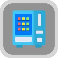 Vending Machine Flat round corner Icon Design vector
