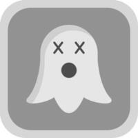 Ghost Flat round corner Icon Design vector