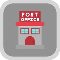 Post Office Flat round corner Icon Design vector