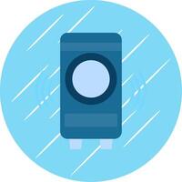 Woofer Glyph Shadow Circle Icon Design vector