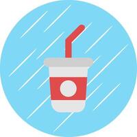 Soft Drink Glyph Shadow Circle Icon Design vector