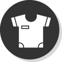 Shirt Glyph Shadow Circle Icon Design vector