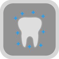 Tooth Flat round corner Icon Design vector