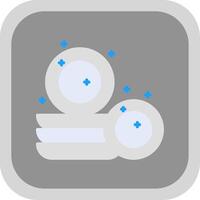 Dishes Flat round corner Icon Design vector