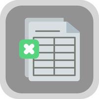 Excel Flat round corner Icon Design vector