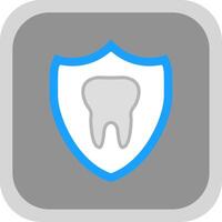 Tooth Flat round corner Icon Design vector