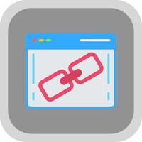 Link Flat round corner Icon Design vector