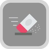 Eraser Flat round corner Icon Design vector