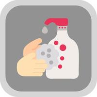 Hand Wash Flat round corner Icon Design vector