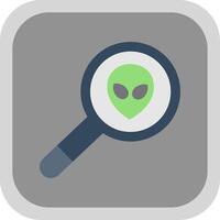 Aliens Flat round corner Icon Design vector