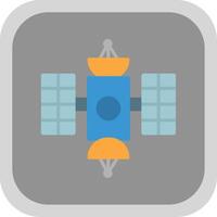 Hubble Space Telescope Flat round corner Icon Design vector