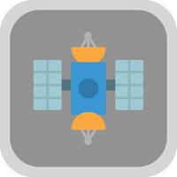 Hubble Space Telescope Flat round corner Icon Design vector