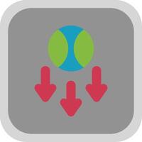 Gravity Flat round corner Icon Design vector