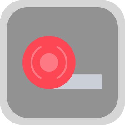 Adhesive Tape Flat round corner Icon Design