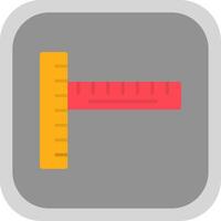 Ruler Flat round corner Icon Design vector