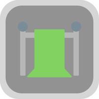 Green Screen Flat round corner Icon Design vector